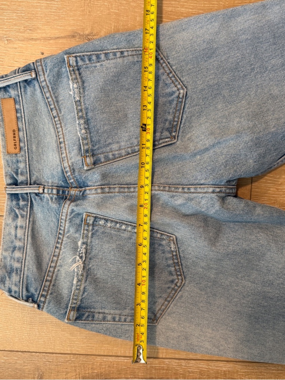 GRLFRND Light Blue Distressed Slim Straight Jeans - Picture 7 of 9